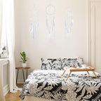 Jetec 3 Pcs Dream Catcher Moon Sun Star Design Handmade Traditional Craft Ornament Wall Hanging Home Decoration Bedroom Wedding Halloween Christmas Decorations(White)