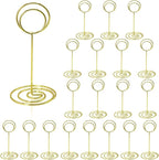 Table Number Holders 20Packs - 3.35 Inch Table Number Stands Place Card Holder for Wedding Party Graduation Reception Restaurant Home Photo Picture Office Memo (Gold, 3.35")