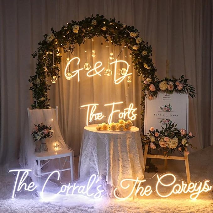 OBTAIN Custom Neon Signs, Neon Sign Customizable for Wall Decor, Personalized Neon Sign for Wedding Birthday Party Gift Party Bar Game Room Home Business Shop Name Logo Neon Sign