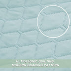 Exclusivo Mezcla Reversible Twin Quilt Bedding Set with Pillow Sham, Lightweight Quilts Twin Size, Soft Bedspreads Bed Coverlets for All Seasons - (Light Blue, 68"x88")