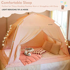 Bed Tents Canopy Bed–Privacy Dream Tent for Cozy Indoor Sleeping, Light-Reducing,and Breathable, with 4 Doors Floor Tent Bed–Available in Twin, Full, and Queen Sizes