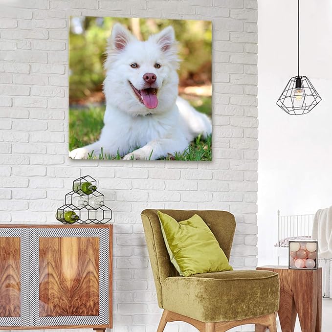 Personalized Photo to Canvas Print - Canvas Prints With Your Photos on Custom Wall Art for Bedroom, Living Room, Wedding Baby Pet Family Picture Framed Wall Art (16" W x 16" H)