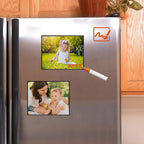 CRUGLA 18 Packs 8x10 Magnetic Picture Frames for Refrigerator, 8x10 Magnetic Sheet with Self-Adhesive Backing, 8 by 10 Magnet Frame with 3M Adhesive Pad for Glass Window Door Cubicle Tile Wall