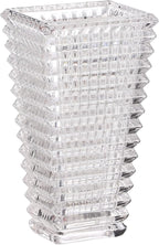 MCMCNCUIU Crystal Vase, Large Crystal Vases for Flowers, Clear Large Flower Vase, Modern Glass Vases for Living Room, Bedroom, Kitchen, Dining Table, Mantle, Wedding, 9 Inches