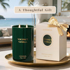 Goodpick Vanilla Coconut Candles, Scented Candle for Home, 22oz Soy Candles, Long Burning 120hrs Jar Candle Gifts