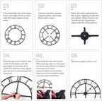 Large Wall Clock for Living Room Decor – 40 Inch Silent Non-Ticking Modern Farmhouse Wall Clock, Oversized Decorative Metal Roman Numeral Clock, Bronze