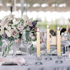 Foaincore 54 Pcs Candlestick Holders Bulk 2.5 Inch Taper Candle Holder for Table Centerpiece Thick Glass Ritual Candle Stand for Wedding Christmas Valentines Festival Party Decorations(Clear)