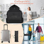 Blackout Tent for Pack and Play - Pack N Play Blackout Cover - 1-Click Setup Portable Sleep Pod with Monitor Pouch & 2 Fan Pouch, Black Out Tent Blocks 95% Light