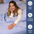 Twin Sheets Set 4 Piece - Includes 2 Pillowcases - Bed Sheets Twin Size - Soft Hotel Luxury Bedding - Cooling, Comfy, Cozy & Breathable - 1 Flat & 1 Fitted & 2 Pillowcases w/ Deep Pockets - Lavender