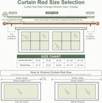 2 Pack Wood Curtain Rods for Windows,1'' Diameter Drapery Rods with Imitation Wood Grain Leaf Pattern Finials,Boho Adjustable Heavy Duty Curtain Rods Set,18-45'',Color:Natural Wood