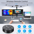 Syrinx LED Desk Lamp, Architect Desk Lamps for Home Office with Gesture Switch & Remote Control, 24W Bright Desk Light with 50 Light Modes Eye-Caring Desk Lamp with Clamp for Reading Study Workbench