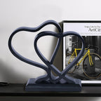 Heart Sculpture for Living Room Decor Heart Decoration Gift for Her and Him Love Wedding Anniversary Couples Gift Modern Heart Statue for Home Coffee Table Dining Table Centerpiece Birthday Gift