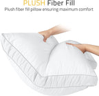 Utopia Bedding Bed Pillows for Sleeping European Size (White), Set of 2, Cooling Hotel Quality, Gusseted Pillow for Back, Stomach or Side Sleepers