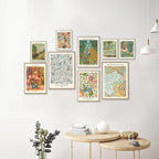 Vintage Eclectic Wall Art Prints Set of 9, Abstract Eclectic Wall Decor Matisse William Morris Van Gogh Monet Maximalist Famous Artist Painting Pictures, Trendy Maximalism Poster for Aesthetic