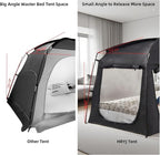 Privacy Blackout Sleep Bed Tent for Adults Kids Portable Bed Canopy Lightweight Breathable Mesh Windows Tents