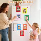 36 Pack 4 x 6 Inch Colorful Magnetic Photo Frames - Reusable magnetic frames for refrigerator for Back to School, Classroom, Office, Home, Back to Locker (Multiple Colors)