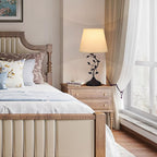 Kakanuo USB Table Lamp Bedside Lamp with USB C Charging Ports, White Traditional Nightstand Lamp Desk Lamp Large Retro Table Lamp for Bedroom and Living Room