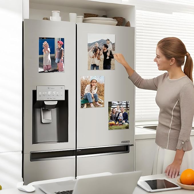 Magnetic Picture Frames for Refrigerator 8x10 Inch, Magnetic Photo Holders for Fridge, 3 Pack Acrylic Magnetic Picture Frame for Displaying Frames,Children Artworks