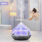500ML Essential Oil Diffuser: Aroma Diffuser with Remote Control for Hotel Spa Yoga Room Humidifier with 14 Colors LED Night Light for Bedroom Home Relaxation, Black