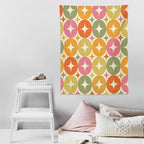 ICMOLYYENLO Abstract Cat Tapestry, Medieval Abstract Atomic Star Cat Vintage Home Wall Hanging Art Tapestry for Bedroom Living Room Dormitory 50x60 Inch