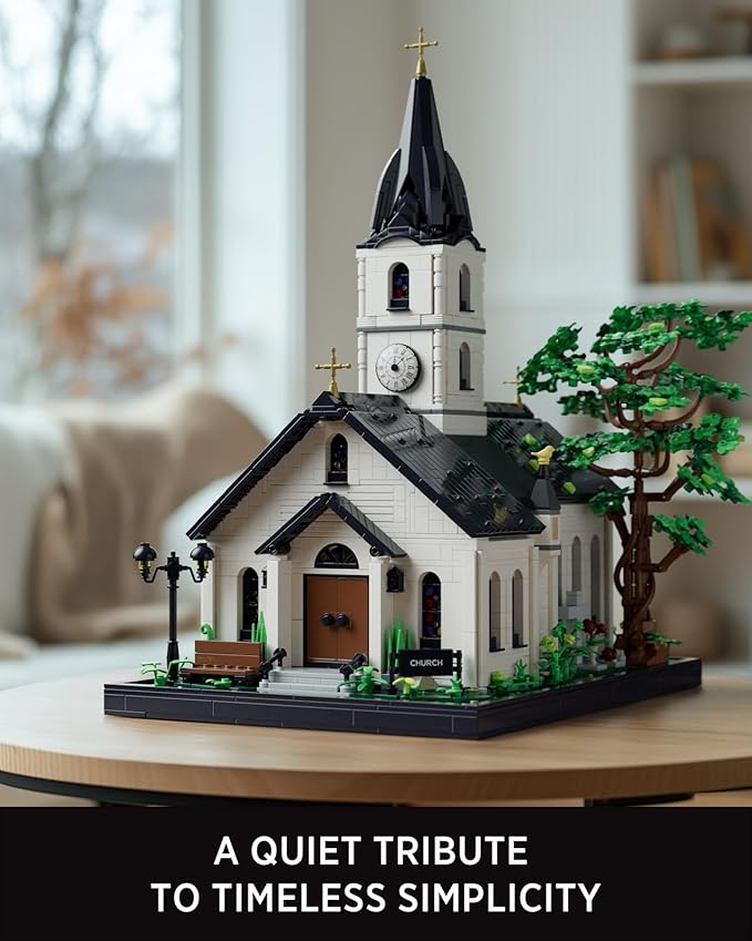 Nifeliz Church Building Set for Adults, Vintage Countryside Building Model Toy with Detailed Interior, Ideal for Display and Home Decor Gift (3,116 PCS, NF10310)