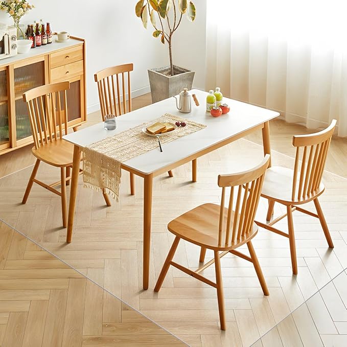 Plastic Floor Mat for Home, 6' x 9' Waterproof Area Rug for Living Room, Non-Slip Area Rug for Dining Room, Office Laundry, Non-Slip Vinyl Floor Protector Play Mat for Kids Pet (Clear)