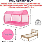 LEEDOR Bed Tent Dream Tents Bed Canopy Shelter Cabin Indoor Privacy Warm Breathable Pop Up Twin/Full/Queen for Kids and Adult Patent Pending(Mattress Not Included)