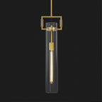 Modern Gold Pendant Light, 21'' Pendant Lights Kitchen Island Large, Adjustable Height Brass Pendant Light Glass Pendant Light Fixtures, for Dinning Room Farmhouse Bedroom Bathroom