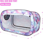 Bed Tent Full Bed Canopy Portable Dream Tent for Adult Indoor Sleeping Tents with 2 Doors Breathable Private Space Tents, Unicorn