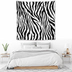 HZOHNAGO Zebra Print Tapestry Nature Wild Animals Black and White Stripe Printed Wall Tapestry Painting Wall Hanging for Bedroom Living Room Dorm 60" W x 60" H