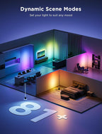 Govee Floor Lamp Pro, RGBICWW LED Lamp with Bluetooth Speaker and White Noise, 2100 Lumens Standing Lamp, Works with Matter, 16 Million Colors, Music Sync, Floor Lamp for Bedroom, Living Room