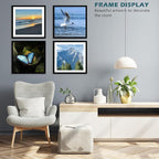 12 Pack 12.5x12.5 Record Frame with 10x10 Mat for Vinyl Record Album Cover Poster, Display Photo 10x10 with Mat or 12.5 x 12.5 Without Mat, Wall Hanging Vinyl Frames, 12 Pack, Black