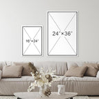 SIGNFORD Framed Canvas Print Wall Art Set Tropical Island Palm Leaf Geometric Collage Abstract Nature Illustrations Modern Art Decorative Minimalist Floral Botanical for Bedroom - 24"x36"x2 White