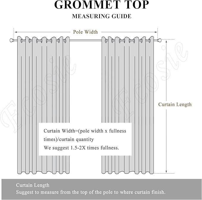 Fcosie 52" Wx84 L Inherent Flame Retardant Curtains - Room Darkening Drapes for School Classroom Dorm Nursing Home Restaurant- Antique Bronze Grommet Top Privacy Window Drapery - Black - 2 Panels