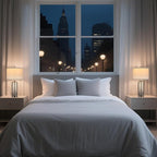 Table Lamps Set of 2 with Touch Control, 3-Way Dimmable Nightstand Lamp with Vertical Grained Glass, Grey Bedside Table Lamps, 27" Modern Glass Bedside Lamps with USB A+C Ports, Desk Lamp for Bedroom