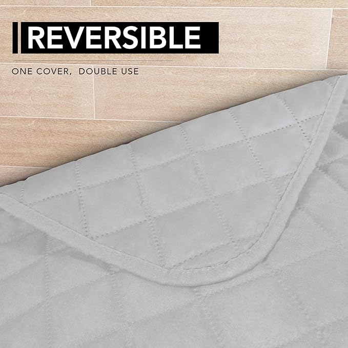 Easy-Going Sectional Couch Covers for Dogs L Shape Sofa Cover Reversible Sofa Slipcover Chaise Lounge Cover Furniture Protector Cover for Pets Dog Cat (42 x 68 inches, Light Gray/Light Gray)