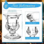 Foaincore 60 Pcs Candlestick Holders Bulk 2.5 Inch Taper Candle Holder for Table Centerpiece Thick Glass Ritual Candle Stand for Wedding Christmas Valentines Festival Party Decorations(Clear)