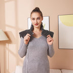 Ruqiji 19" x 24" Weighted Neck&Shoulder Heating Pad, 2.5lbs with 12 Temperature Settings&Countdown timer,Pain Relief for Neck/Shoulders/Menstrual Pain, Christmas Gifts for Women Men Mom Dad(Dark Gray)