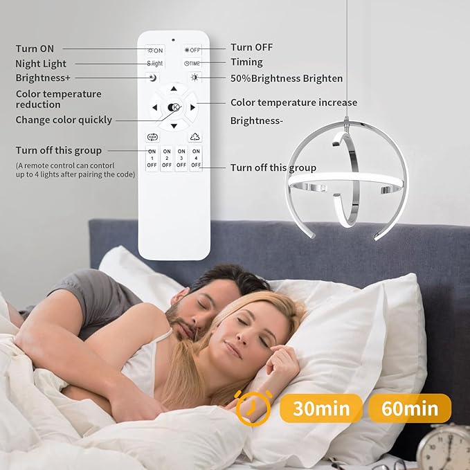 Modern Chrome LED Pendant Light, 13 Inch Silver Dimmable Metal Globe Chandelier, Hanging Ceiling Light Fixture for Room Dining Bedroom Living Room Kitchen Island Hallway Entryway Foyer (3-Pack)