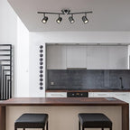 Globe Electric 60029 Roland 4-Light Foldable Track Lighting, Matte Black, Bulb Not Included