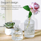 Glass Bud Vases Set of 12, Small Vases for Centerpieces, Vintage Mini Vases for Wedding Decor, Clear Glass Bud Vase in Bulk, Office and Home Table Flower Décor