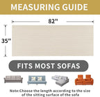 HAOMAIJIA Waterproof Couch Cover for Dogs Washable,Fuzzy Pet Couch Covers for Sofa,Thick Soft Dog Bed Cover Non-Slip Couch Covers for 3 Cushion Couch Sofa Pet Friendly (Off White, 35" x 82")