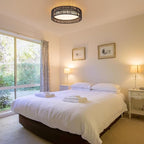 SineRise 12" Flush Mount Ceiling Light,25W LED Rattan Ceiling Light Fixture,Dimmable Handmade Boho Light Fixtures with Rattan,Farmhouse Lighting Fixtures Ceiling for Hallway Kitchen Bedroom(Black)