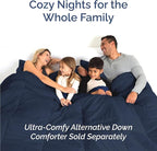 Twin XL Sheets Set 4 Piece - Includes 2 Pillowcases - Bed Sheets Twin XL Size - Soft Hotel Luxury Bedding - Cooling, Comfy & Breathable - 1 Flat & 1 Fitted & 2 Pillowcases w/ Deep Pockets - Navy Blue