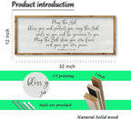 ZZJJHYWGQ Christian Wall Decor Numbers 6:24-26 Bible Verse Catholic Sign 32"×12" for Living Room Religious Scripture Art Christ Jesus Family Large Wooden Framed Home Hanging (Wood)