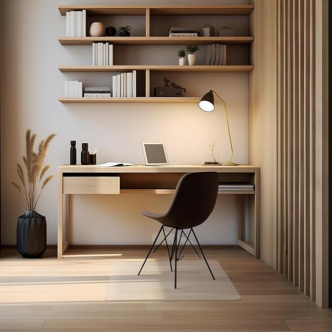 Office Chair Mat for Hardwood Floor,20"X24" Smooth Glide Slip Resistant Desk Chair Mat Hard Wood Floor Protector,Stay in Place Plastic Computer Chair Mats for Rolling Office Chairs Not for Carpet