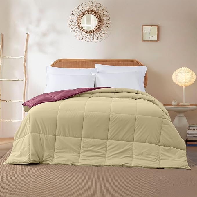 Modern Threads Down Alternative Reversible Comforter Red/Beige Queen