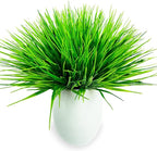 10 Bundles Artificial Grass Plants,Outdoor Faux Grass Plant UV Resistant Fake Plastic Wheat Grass for Indoor Outdoor Fake Realistic Grass for front porch yard patio balcony Garden Decoration- Green