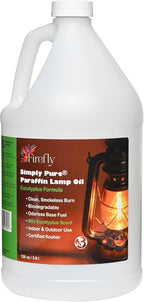 Firefly Kosher Eucalyptus Paraffin Lamp Oil - Smokeless, Virtually Odorless, Long-Lasting - 1 Gallon