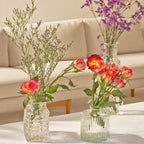 16pcs Glass Bud Vase, Small Vase for Flower, Clear Flower Vases for Centerpieces, Mini Vintage Vase in Bulk for Wedding Table Home Decoration